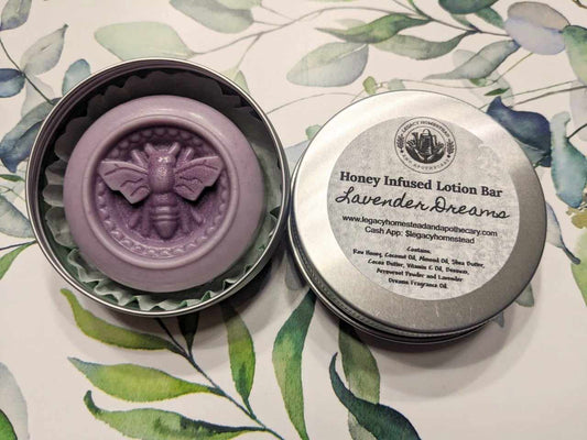 Honey Infused Lavender Dreams Lotion Bar