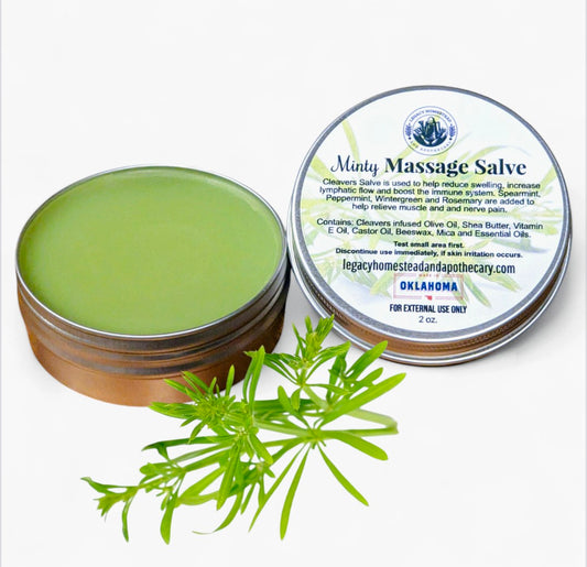 Minty Massage Salve (Cleavers)