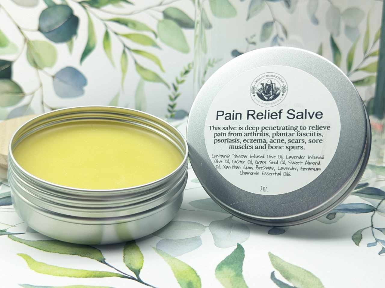 Pain Relief Salve (Yarrow, Lavender, Castor Oil)